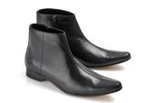 View Item Ikon Zip Winklepicker Chelsea Boot Leather Black 